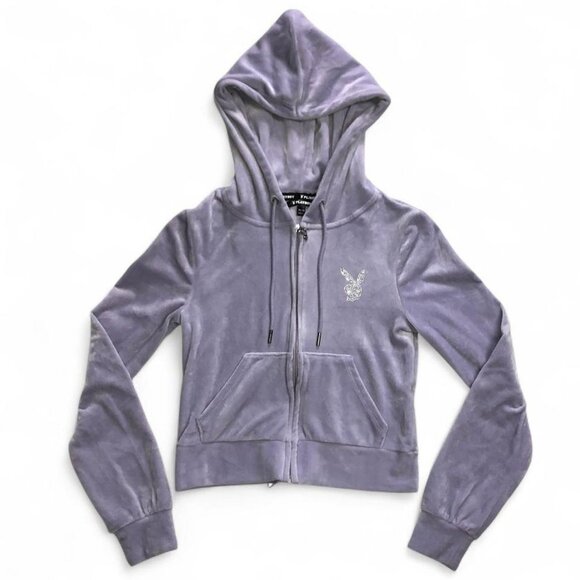 Playboy Rhinestone Zip Up - Picture 3 of 7